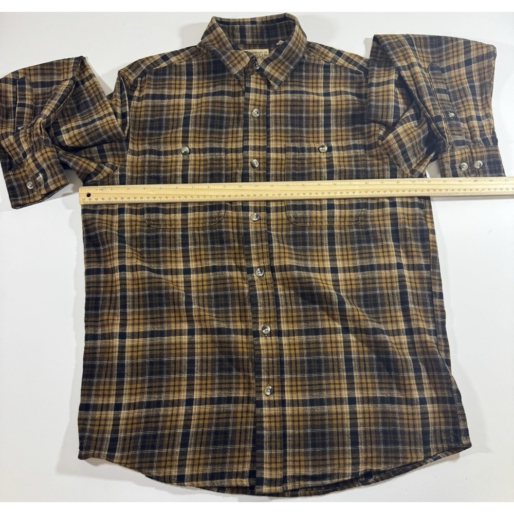 Red Head Flannel Shirt Mens Medium Brown Tartan Plaid Outdoor‎ Workwear Hunting - Picture 2 of 5